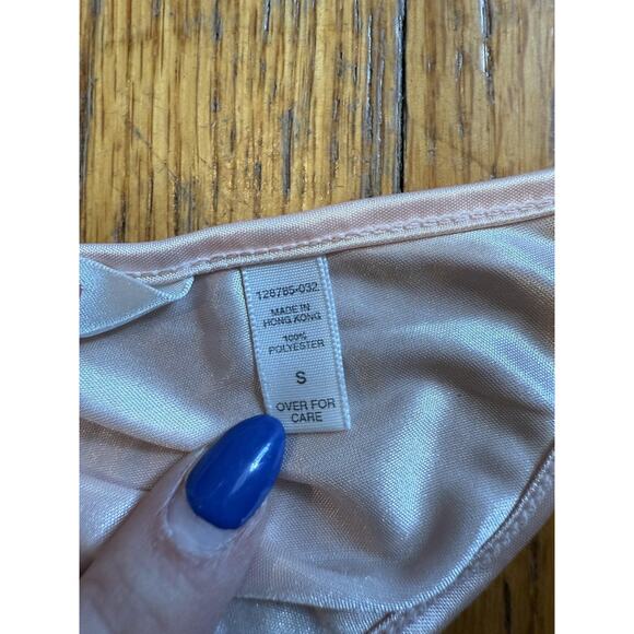 Victoria's Secret Slip Dress Womens Small Pink Satin Nightgown Side Slit Straps - Picture 3 of 6